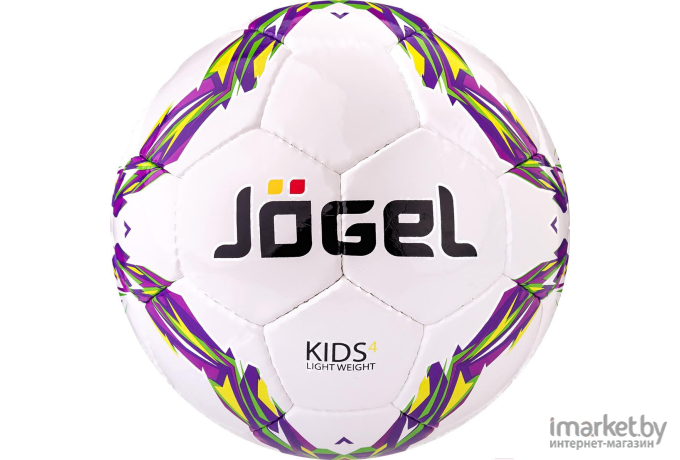 Футбольный мяч Jogel JS-510 Kids размер 4 белый/фиолетовый
