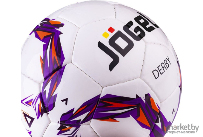Футбольный мяч Jogel JS-560 Derby 5 размер белый/фиолетовый