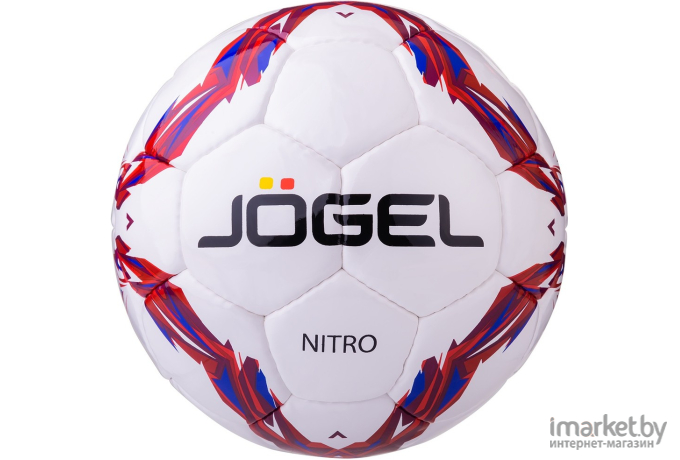 Футбольный мяч Jogel JS-710 Nitro размер 4 белый/синий/красный