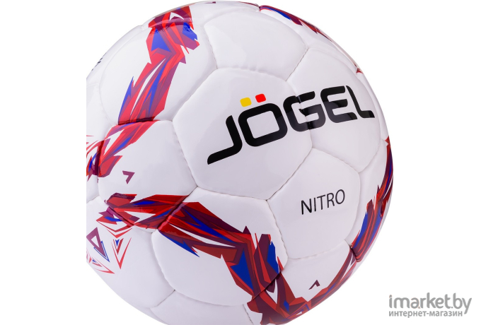 Футбольный мяч Jogel JS-710 Nitro размер 4 белый/синий/красный