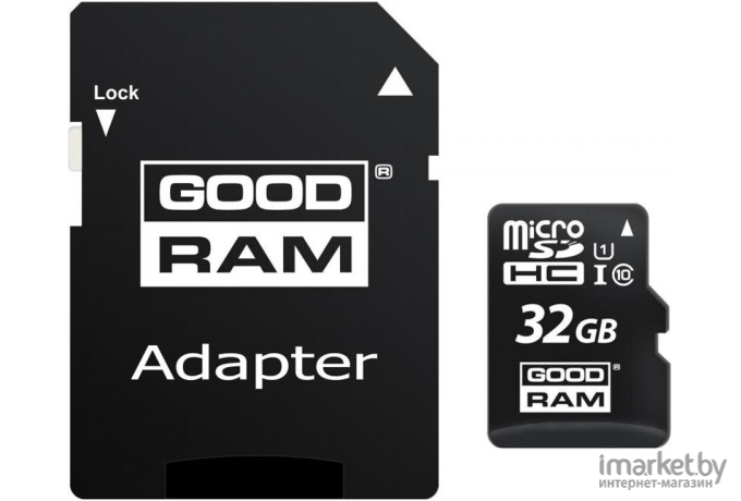 Карта памяти Goodram microSD (Class 10) 32GB / M1AA-0320R12 + адаптер