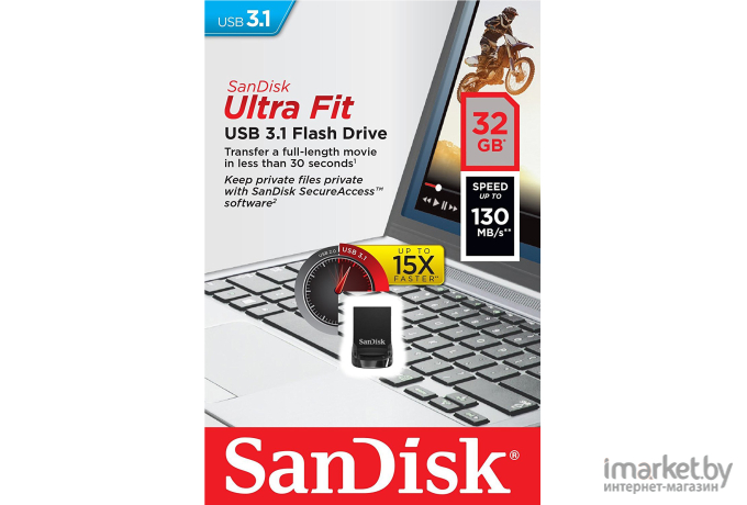 Флэш диск SanDisk Ultra Fit SDCZ430-032G-G46