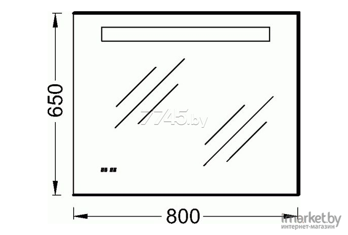 Зеркало для ванной Jacob Delafon Parallel EB1413-NF