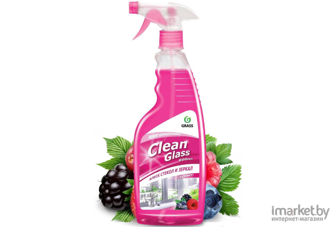 Средство для мытья окон Grass Clean Glass. Лесные ягоды / 125241 (600мл)