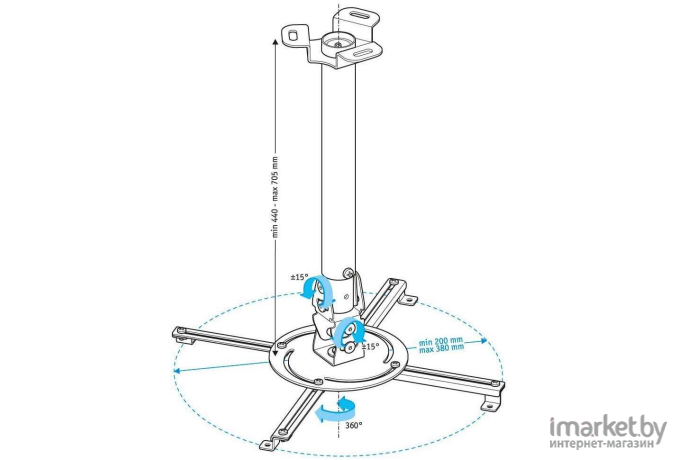 Кронштейн для видеопроектора Holder PR-104-W