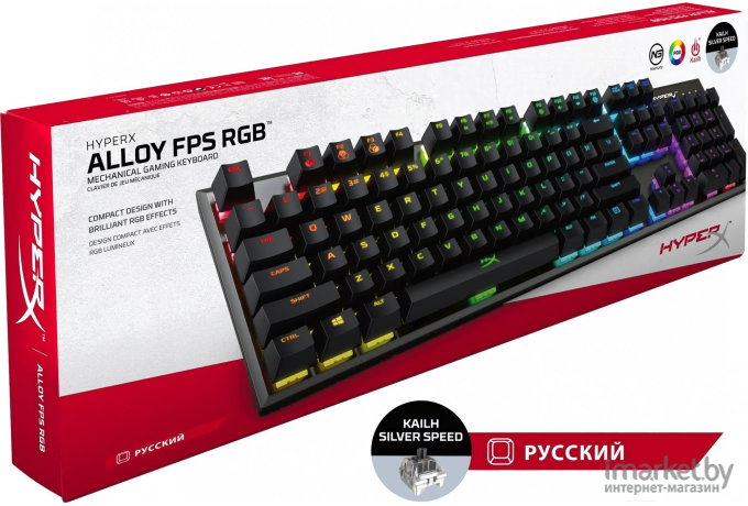 Клавиатура Kingston HyperX Alloy FPS RGB [HX-KB1SS2-RU]