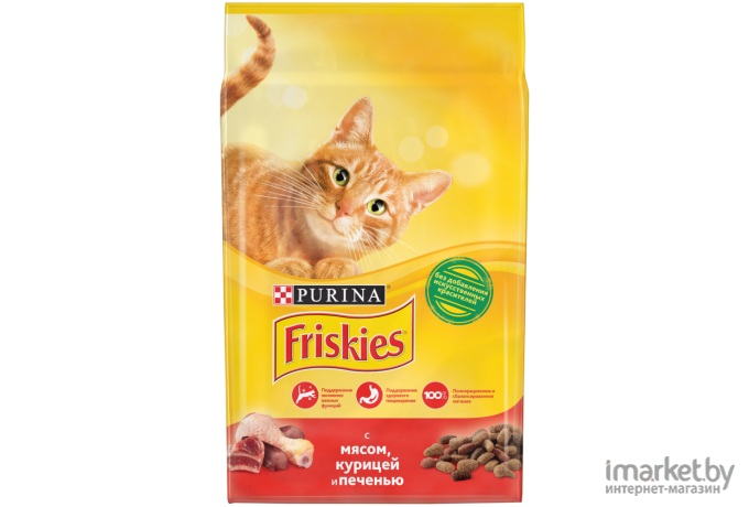 Корм для кошек Friskies С мясом, курицей и печенью (2кг)