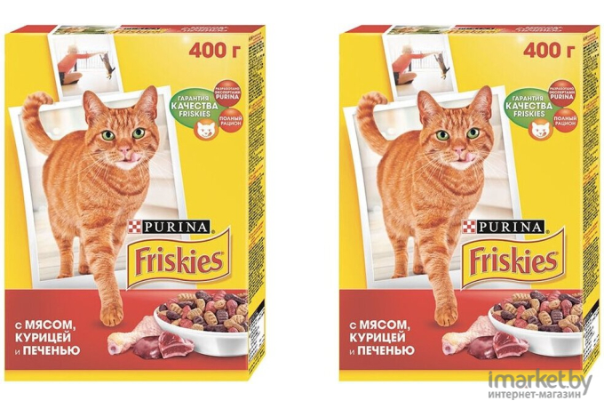 Корм для кошек Friskies С мясом, курицей и печенью (2кг)