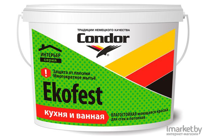 Краска, эмаль Condor Краска Ekofest 3.75кг