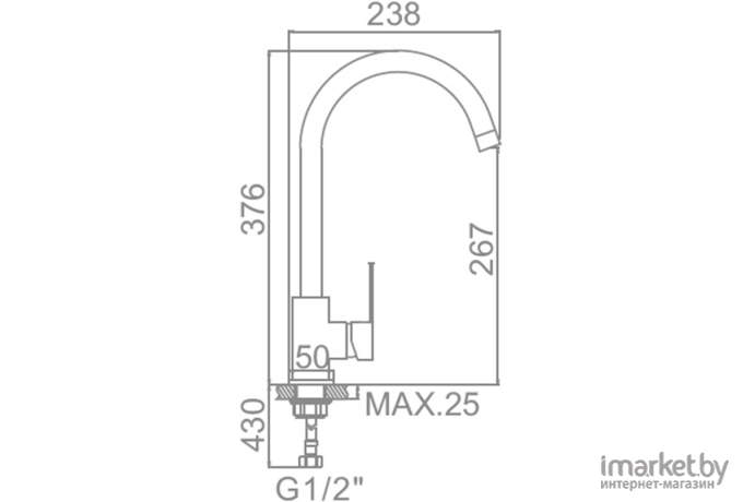 Смеситель Ledeme L74105W (белый)