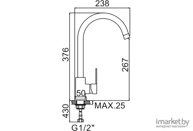 Смеситель Ledeme L74105W (белый)