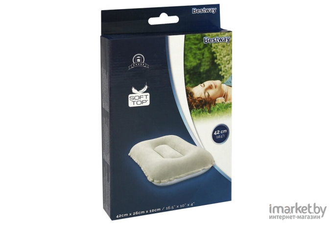 Надувная подушка Bestway Flocked Air Camp Pillow 67121