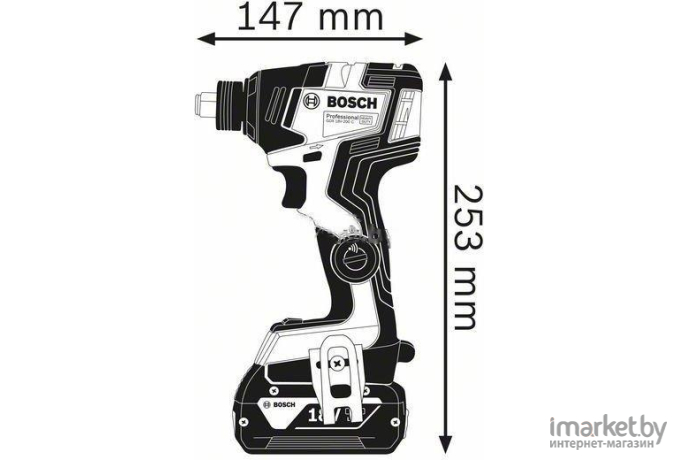 Аккумуляторный гайковерт Bosch GDX 18V-200 C L-boxx ударный + мультитул Swiss Peak [0615990L00]