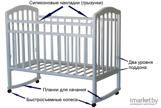 Детская кроватка Антел Алита-2 (Венге)