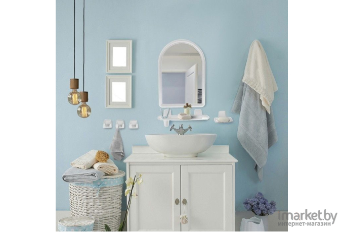 Комплект мебели для ванной Berossi 56 НВ 05604000 (белый мрамор)