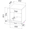 Шкаф под духовку Интерлиния Мила Лайт НШ60д дуб венге