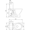 Унитаз напольный Cersanit Mito Koral 011 (S-KO-MI-KOR-3/6-P-w)