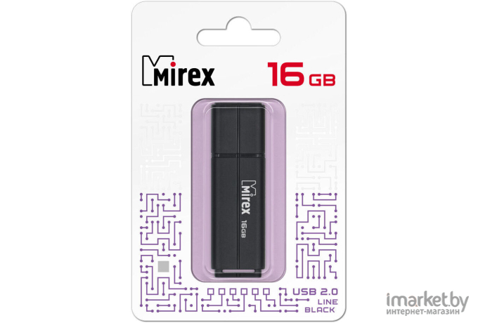 Usb flash Mirex Color Blade Line 16GB Black [13600-FMULBK16]