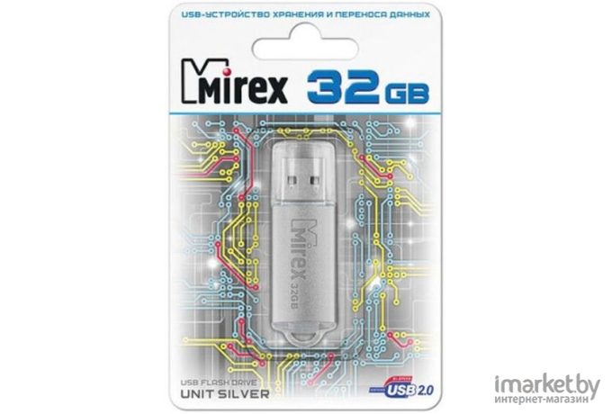 Usb flash накопитель Mirex Unit Silver 32GB (13600-FMUUSI32)