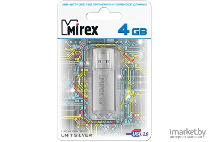 USB Flash Mirex Unit Silver 4GB [13600-FMUUSI04]