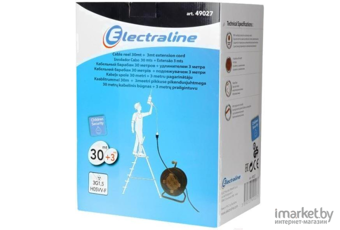 Удлинитель на катушке Electraline 49027 (30м)