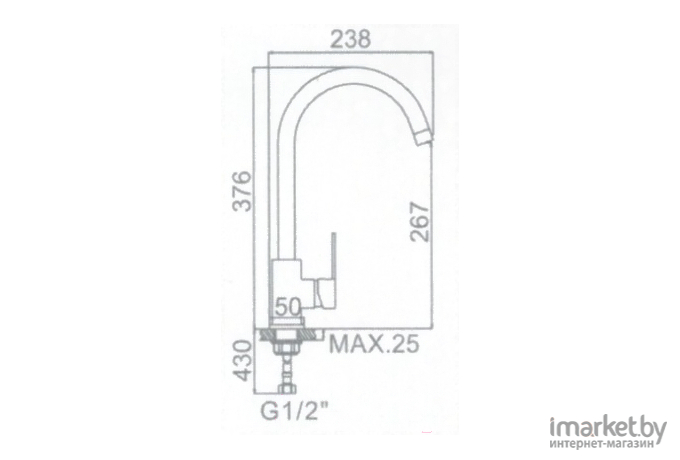 Смеситель Ledeme L74105B (черный)