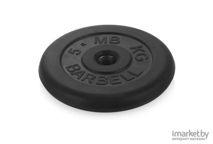 Диск MB Barbell  Atlet d 31 мм 5 кг черный