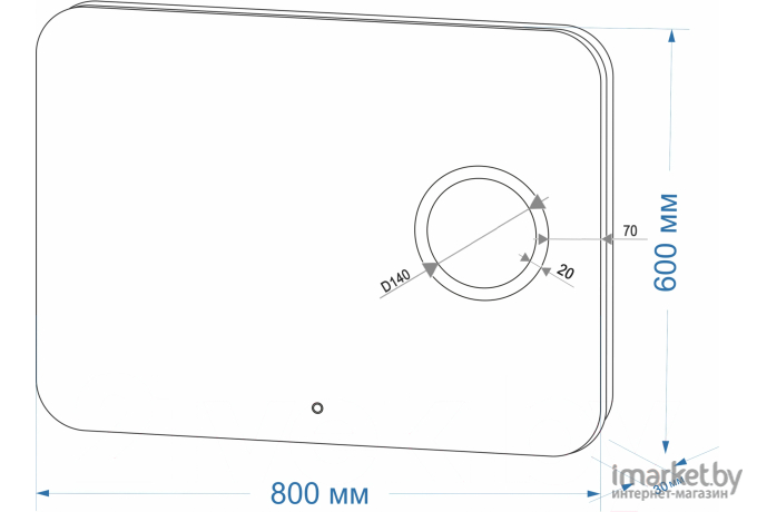 Зеркало для ванной Континент Elegant Led 80x60