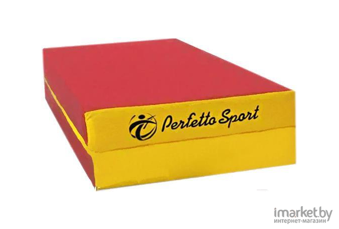 Мат гимнастический складной Perfetto Sport №3 1x1x0.1м красный/желтый