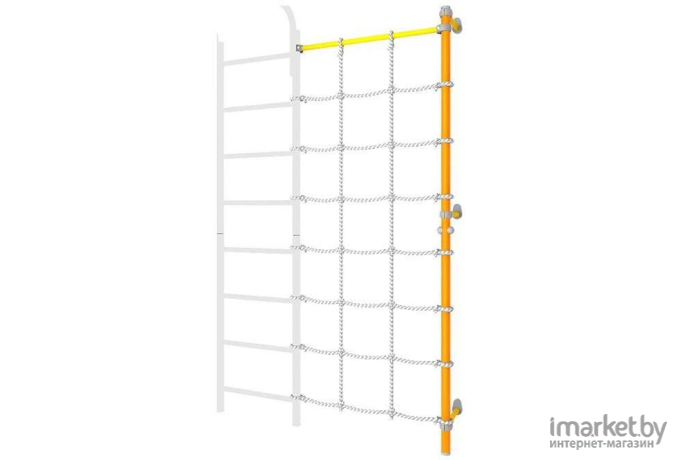 Сетка для лазания Romana ДСКМ-1С-8.18-45 с канатным лазом (оранжевый)