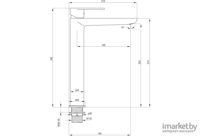 Смеситель Deante Alpinia BGA 021K