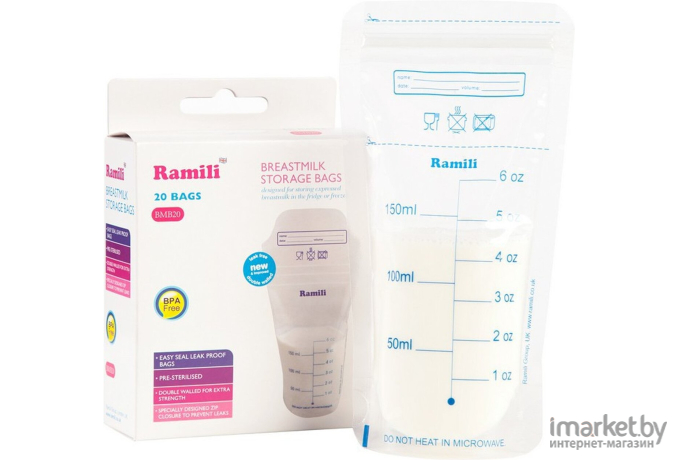 Пакеты для хранения молока Ramili Breastmilk Bags BMB20