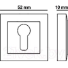 Мебельная фурнитура Morelli Накладка на цилиндр MH-KH-S BL