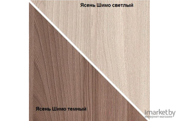 Стол письменный Мебель-класс Имидж-1 ясень шимо темный/ясень шимо светлый №2