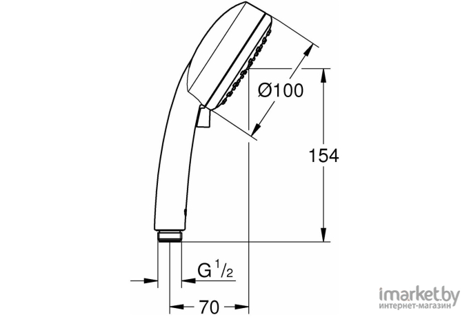 Душевая лейка GROHE New Tempesta Cosmopolitan 100 / 27571002