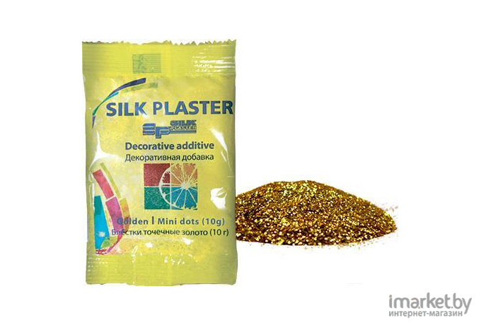 Жидкие обои Silk Plaster Блестки для жидких обоев Точка мини 10гр золото