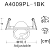 Точечный светильник Arte Lamp Accento A4009PL-1BK