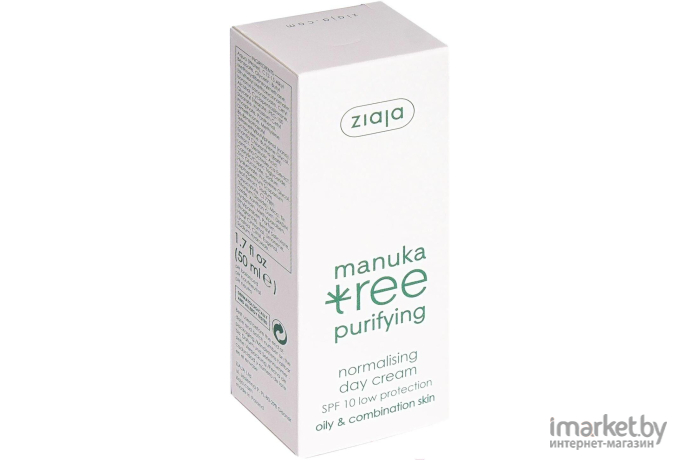 Крем для лица Ziaja Manuka Tree дневной нормал. для жирной и комбинир. кожи SPF10 (50мл)