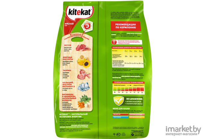 Корм для кошек Kitekat Мясной пир 15 кг