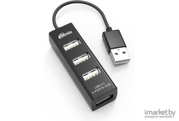 USB-хаб Ritmix CR-2402 (черный)