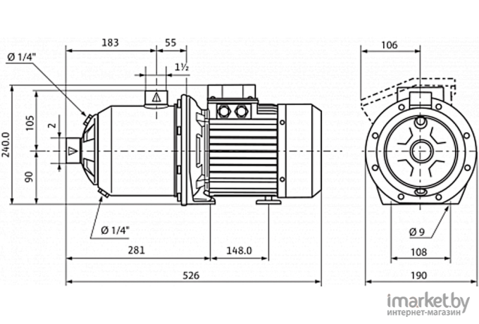 Нормальновсасывающий насос Wilo MHI1604-1/E/3-400-50-2/IE3 [4210715]