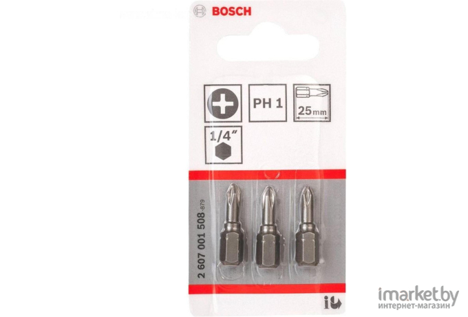 Набор бит Bosch 25мм PH1 XH 2607001508