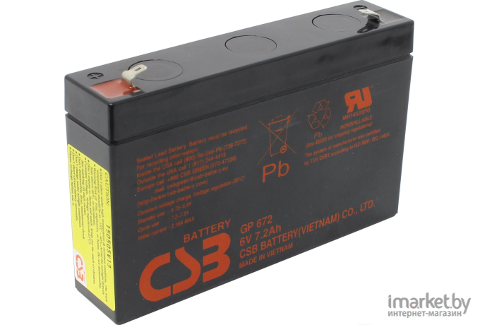 Батарея для ИБП CSB GP 672 6V/7.2Ah