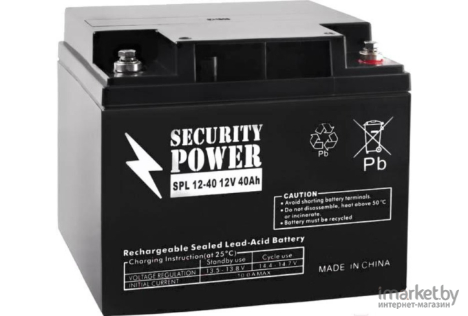 Аккумулятор для ИБП Security Power SPL 12-40 12V/40Ah