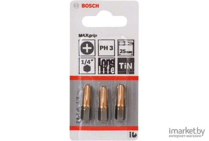 Бита Bosch Max Grip 25мм PH3 (-3-) [2.607.001.548]