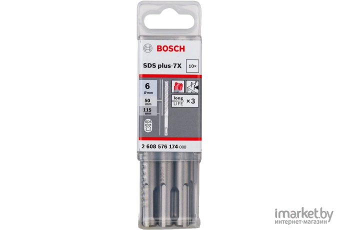 Бур Bosch SDS Plus-7X 6x50x115мм (-10-) [2.608.576.174]