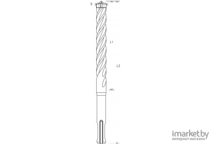 Бур Bosch SDS Plus-7X 8x100x165мм (-10-) [2.608.576.181]