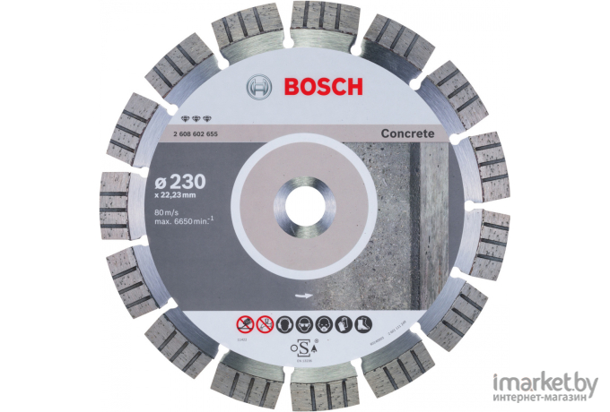 Алмазный диск Bosch 230-22.23 Best for Concrete [2.608.602.655]