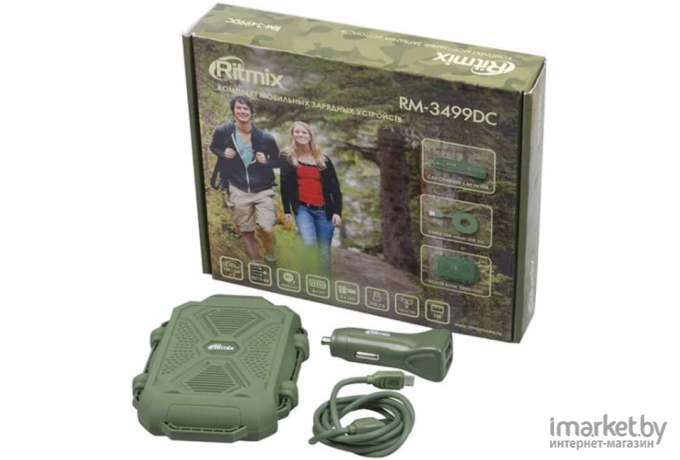 Портативное зарядное устройство Ritmix RM-3499DC (зеленый)