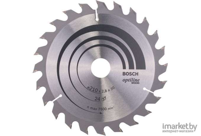 Диск по дереву Bosch STD WO 210x30-24T 2608640621